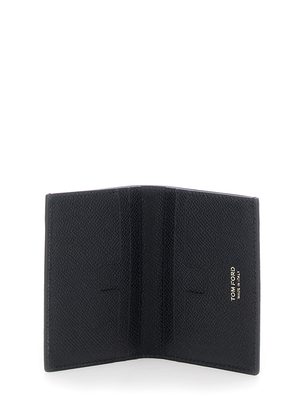 Card Older Tf Metal Black Calf Leather Products