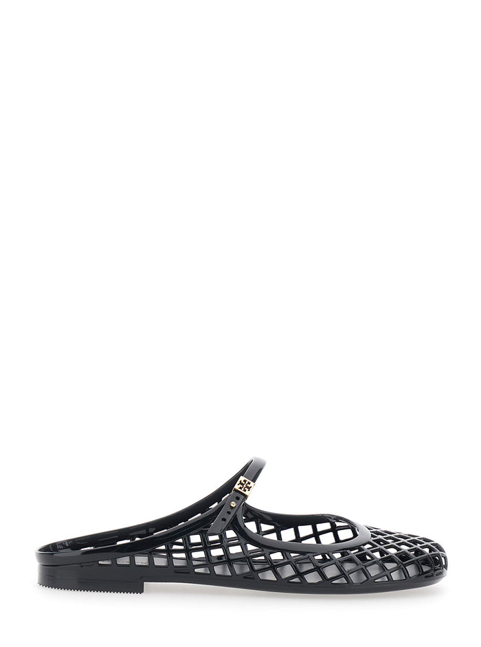 Mellow Mary Jane Sandal With Tpu Upper And Zinc Alloy Sole, Black, Women Flat Shoes
