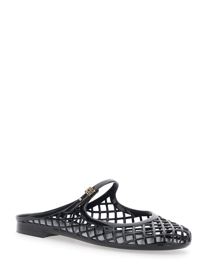 Mellow Mary Jane Sandal With Tpu Upper And Zinc Alloy Sole, Black, Women Flat Shoes