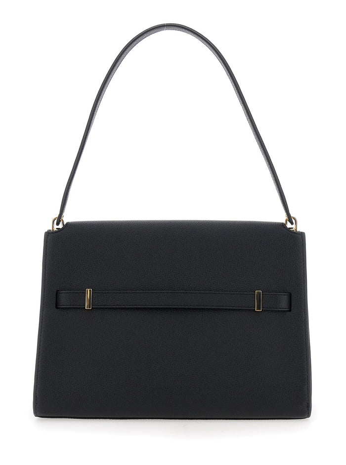 Shoulder Bag Lee Radziwill With Single Strap And Clasp Closure On The Front Black Leather For Women Cow