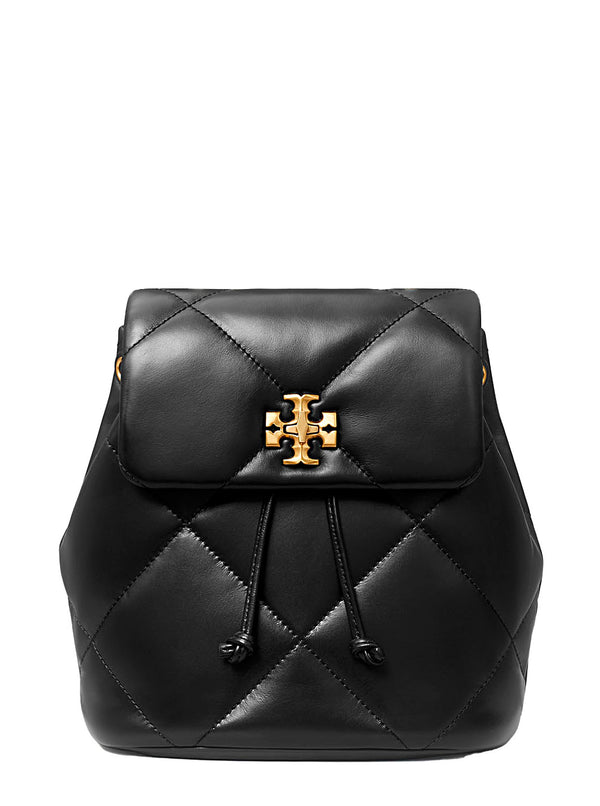 Backpack Kira Quilted Black Leather Cow Backpacks