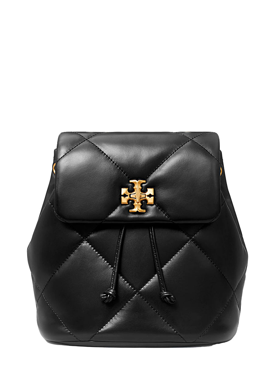 Backpack Kira Quilted Black Leather Cow Backpacks
