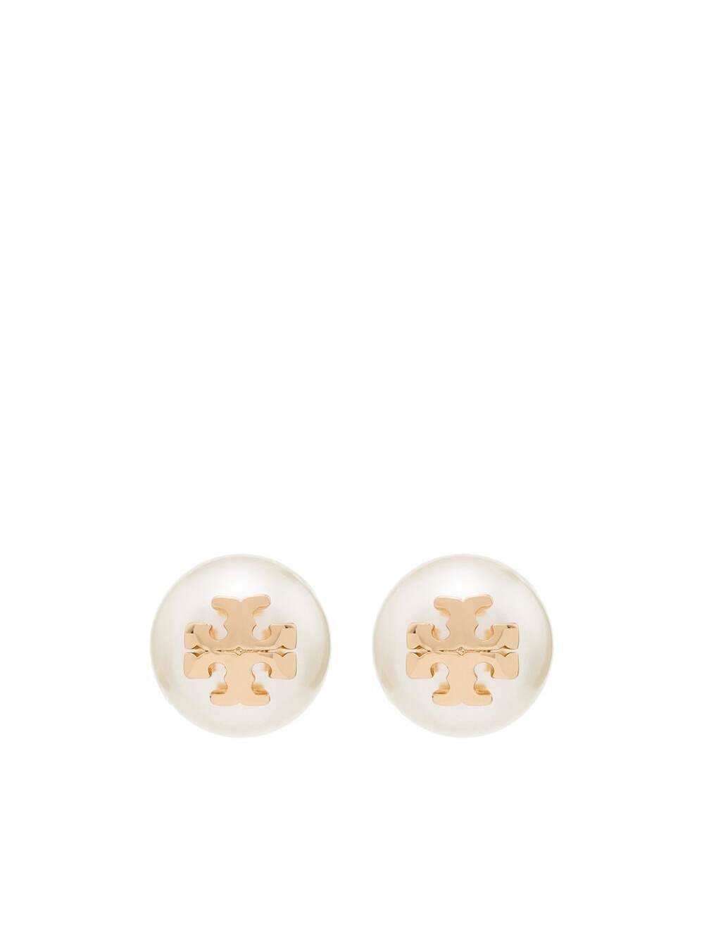 Moondance Pearl Stud Earrings Metallic