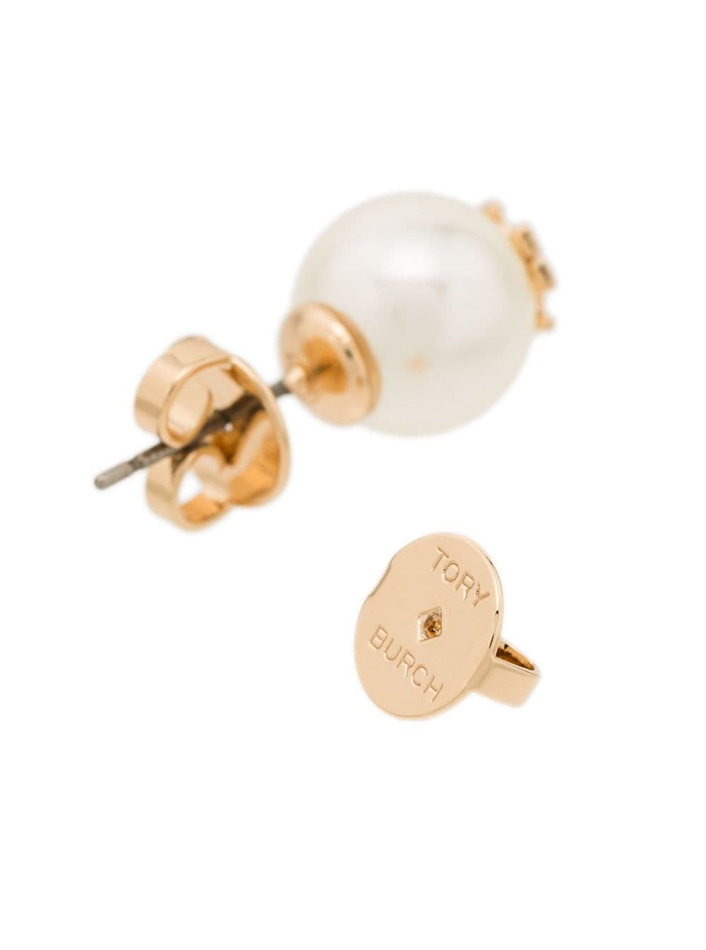 Moondance Pearl Stud Earrings Metallic