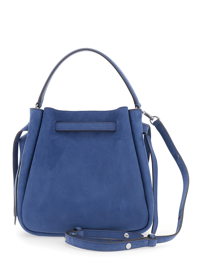 Handbag Romy Bucket With Lamb And Blue Details For Women Blu Hand Bags
