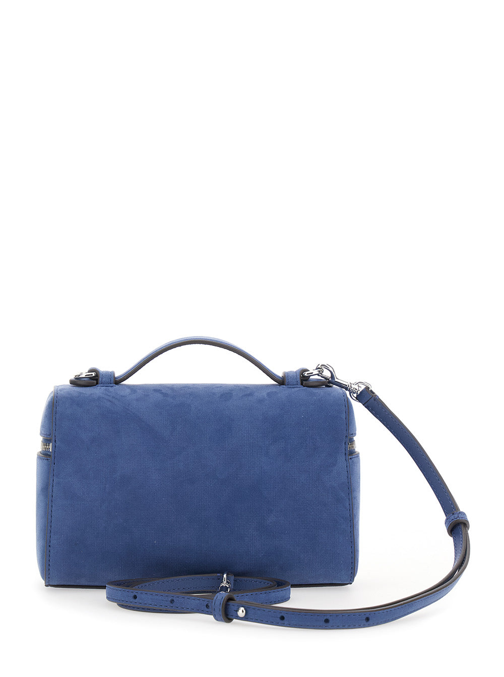 Romy Slim Top Handle Is A Leather And Blue Crossbody Bag For Women Blu Lamb