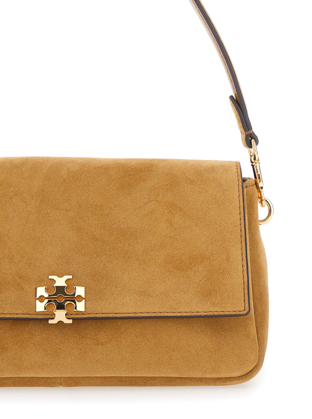 Charlie Brown Crossbody Bag With Adjustable And Removable Strap Logo Plate On The Front Suede For Women