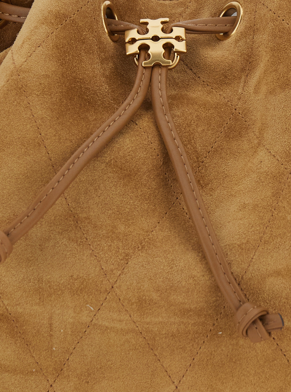 Charlue Quilted Suede Is A Brown Shoulder Bag With Zip Closure And Details, Womens