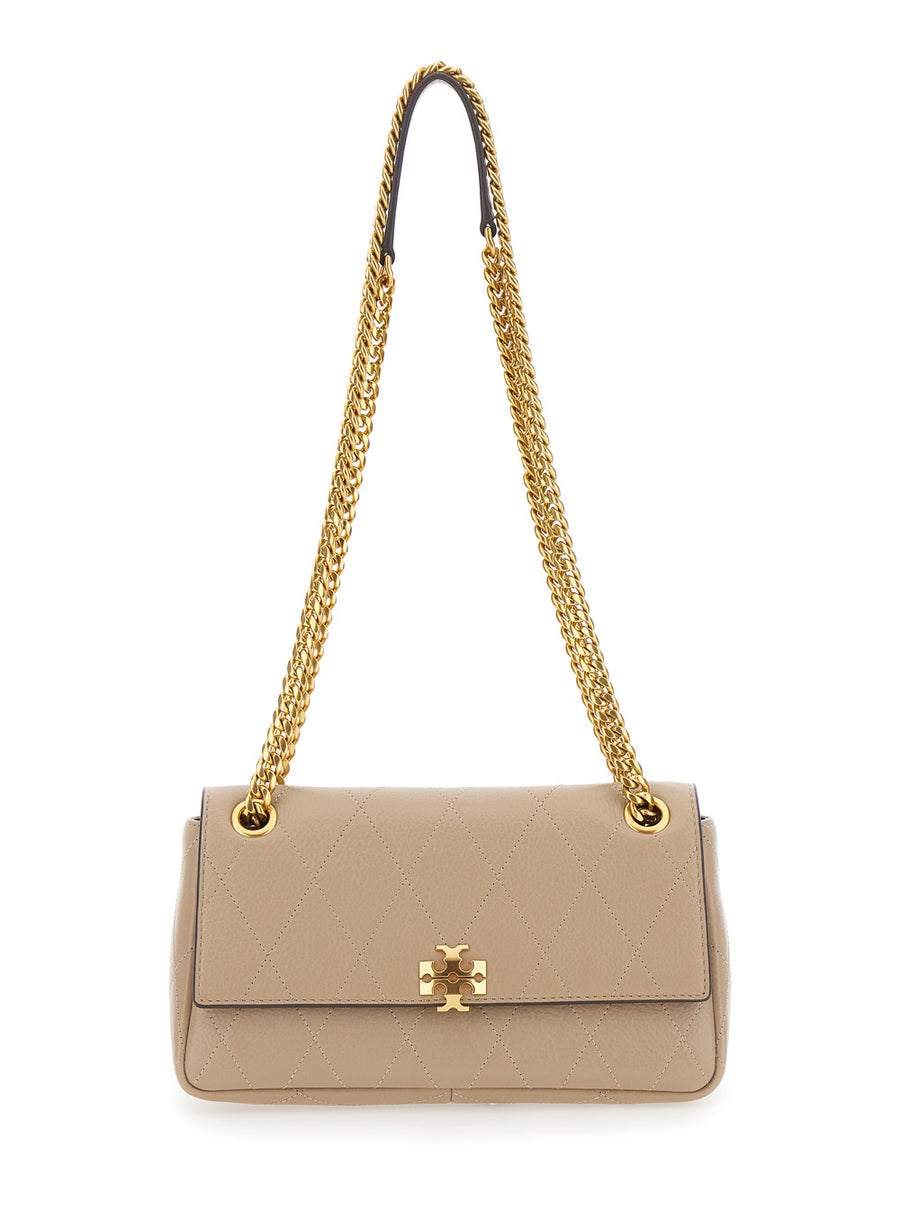 Crossbody Bag Charlie Grey Quilted Suede Cow Leather Shoulder
