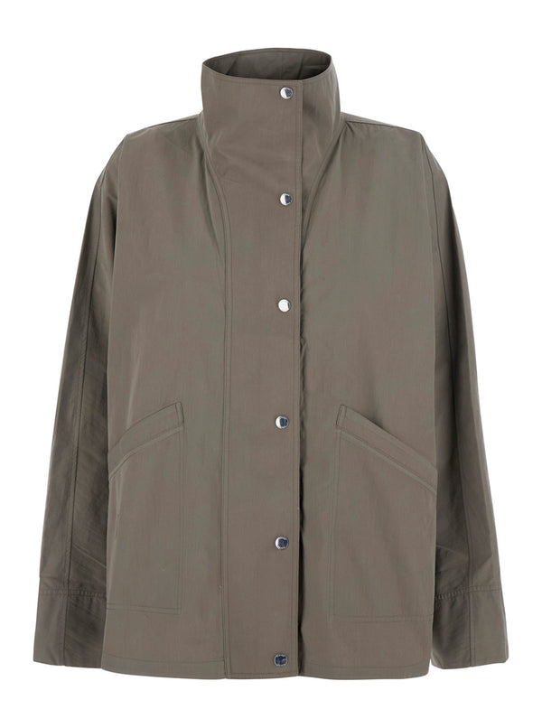 Parachute Jacket Grey Cotton Organic Coat