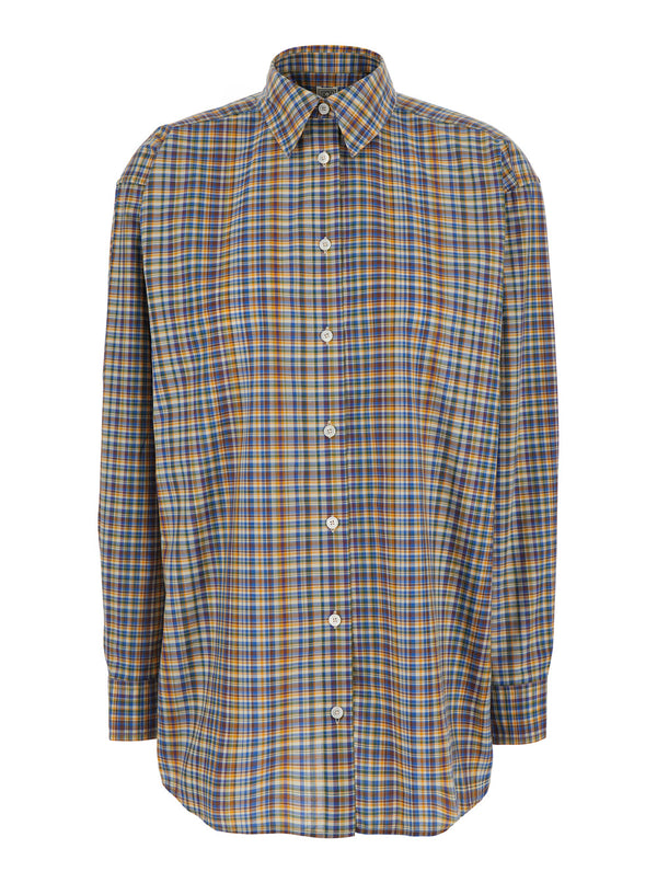 Classic Check Shirt Multicolour Cotton Blouses