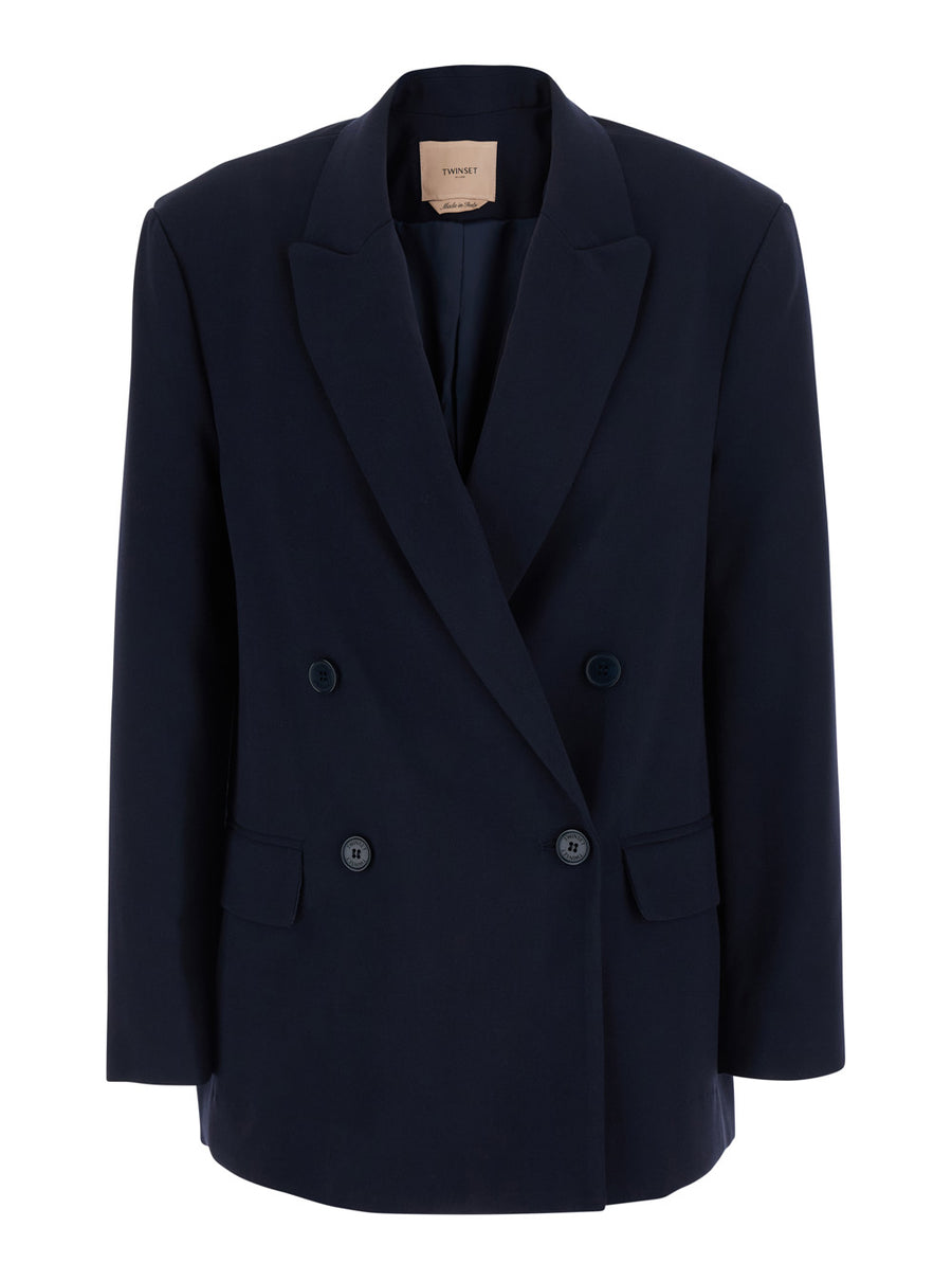 Blazer Classic Blue Tech Fabric Polyester Blazers