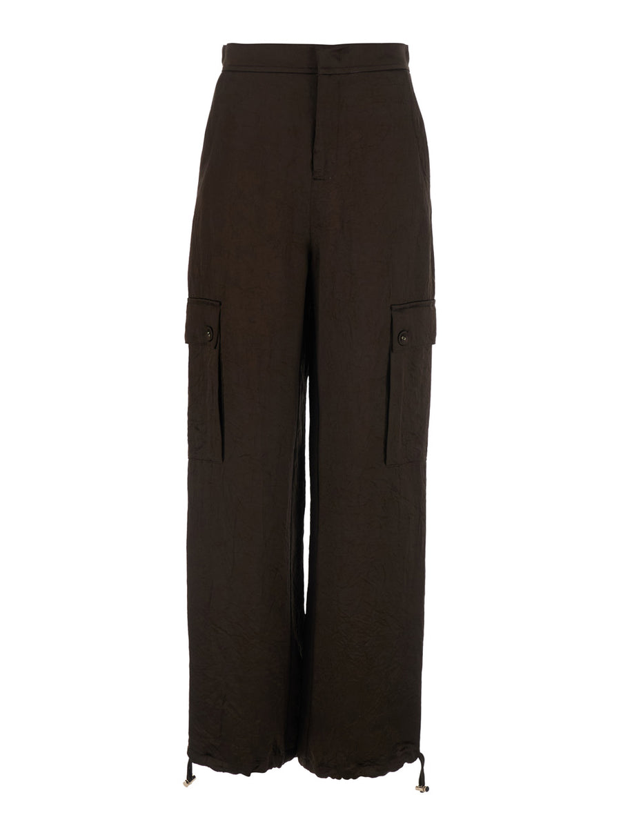 Trousers Brown Tech Fabric Acetate