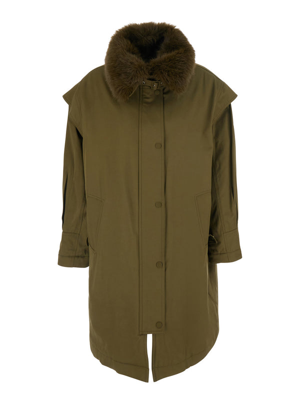 Coat Tech Fabric, Beige