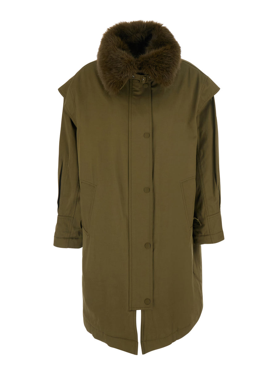 Coat Tech Fabric, Beige