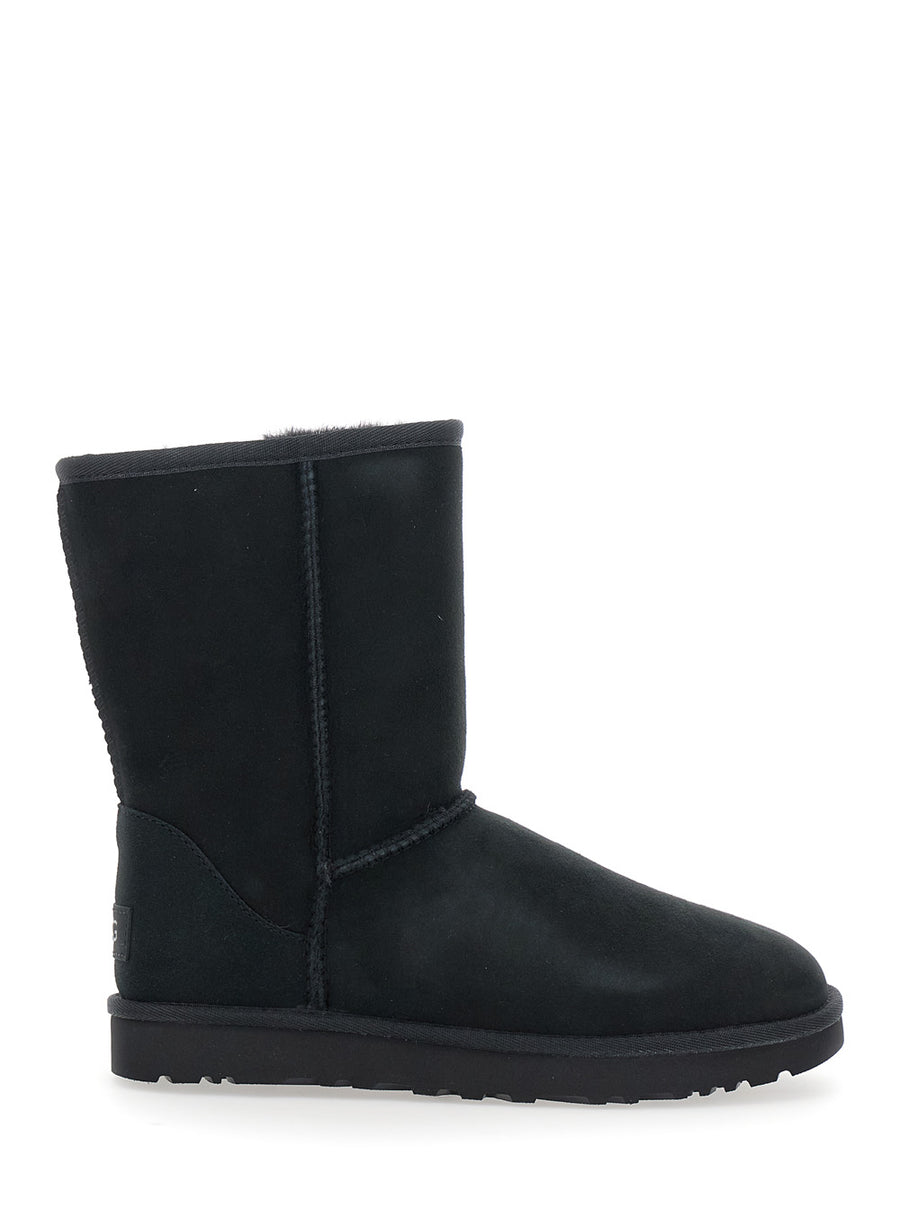 Boots Classic Short Black Suede Leather