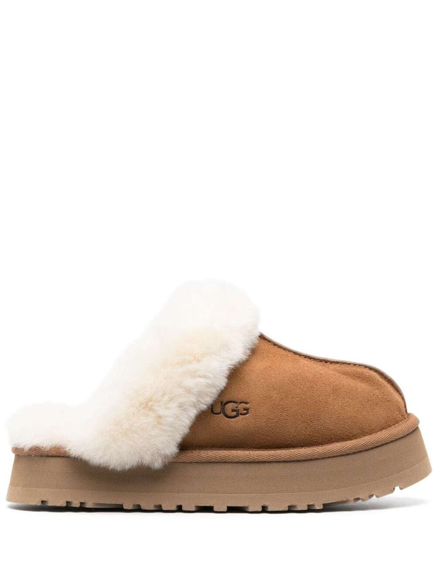 Mule Disquette Brown Leather