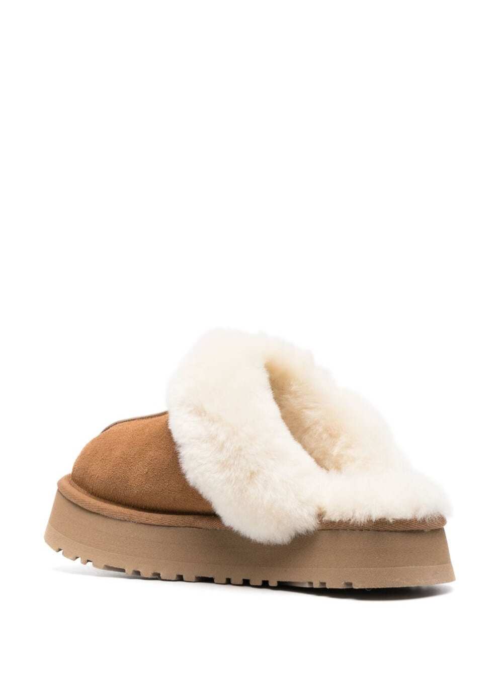 Mule Disquette Beige With Leather Upper And Rubber Sole Women Brown Other Flat Shoes
