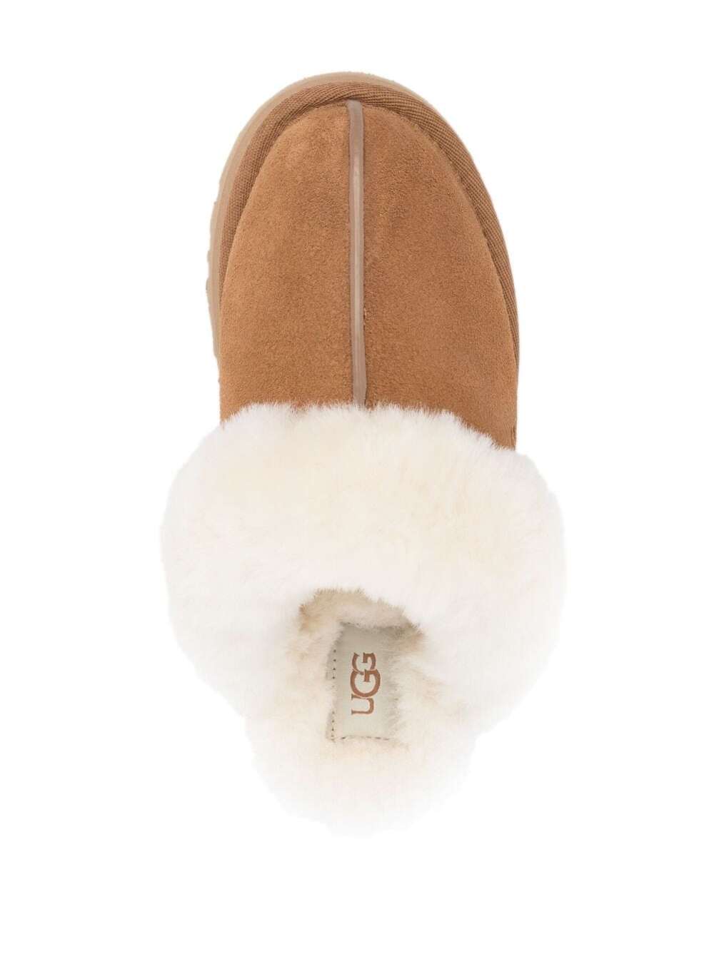 Mule Disquette Beige With Leather Upper And Rubber Sole Women Brown Other Flat Shoes