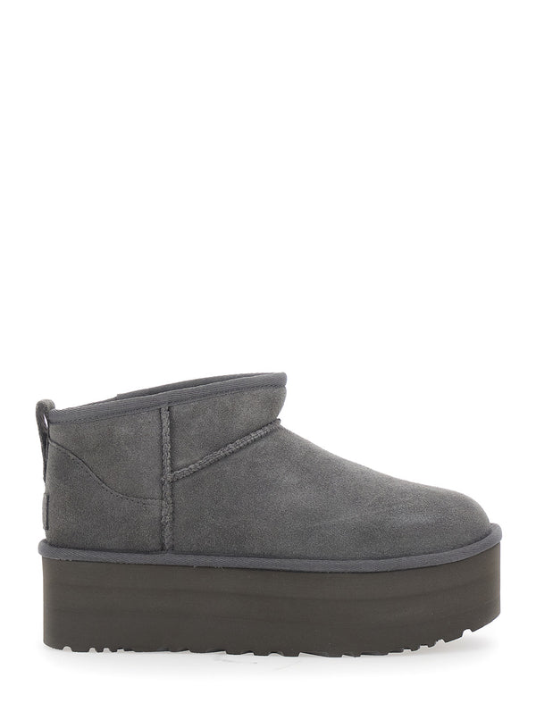 Boots Ultra Mini Classic Grey Suede Leather