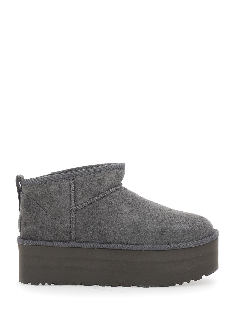 Boots Ultra Mini Classic Grey Suede Leather