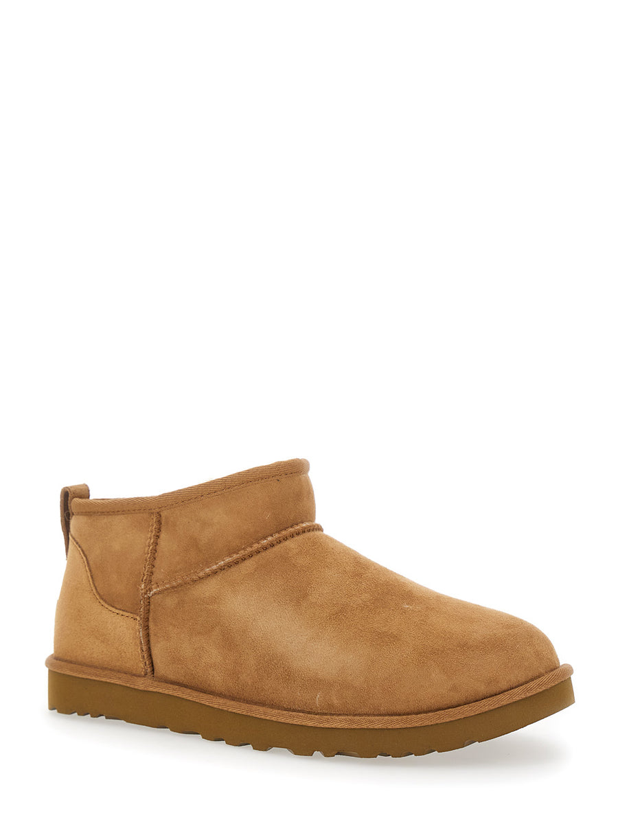 Boots Ultra Mini Suede Brown Leather
