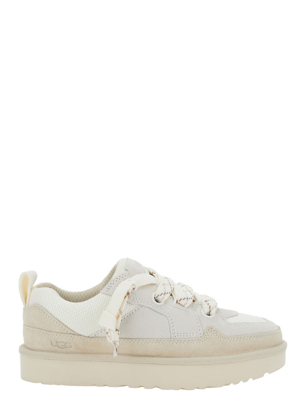 Sneakers Lo Lowmel White Suede Leather Textile Trainers