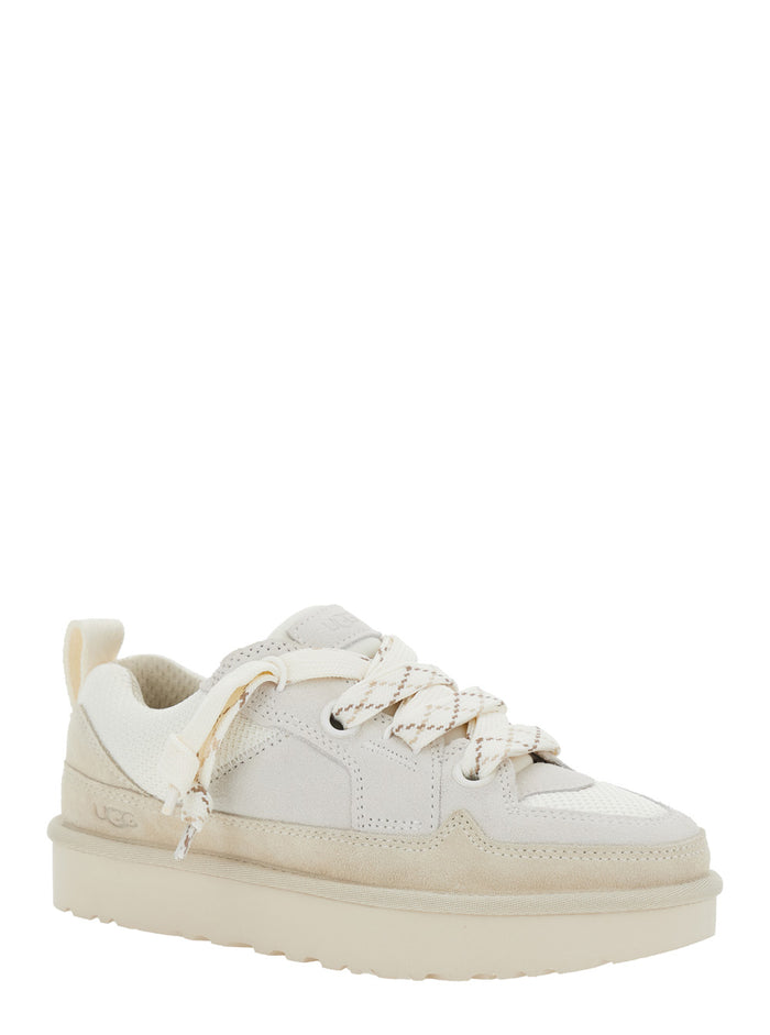 Sneaker Lo Lowmel With Mesh Inserts And White Suede Logo For Women
