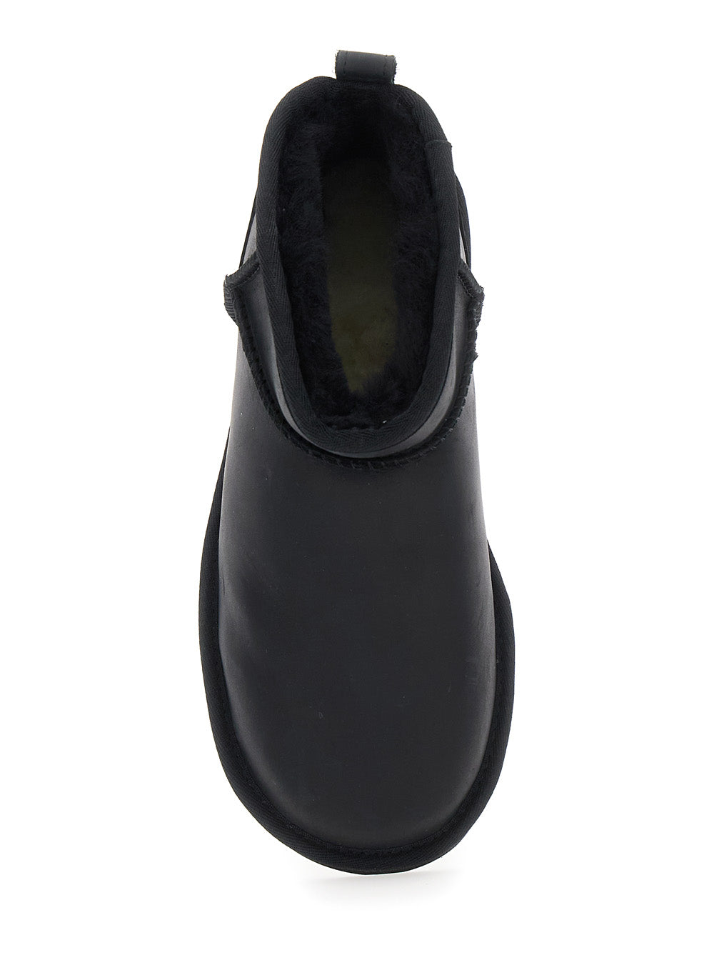 Boots Classic Ultra Mini With Fur Lining And Rubber Sole Black Women Flat Shoes
