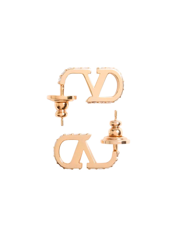 Earrings Vlogo Bronze Metallic