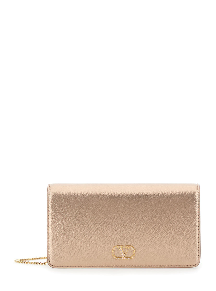 Mini Bag Vlogo Metallic Calf Leather