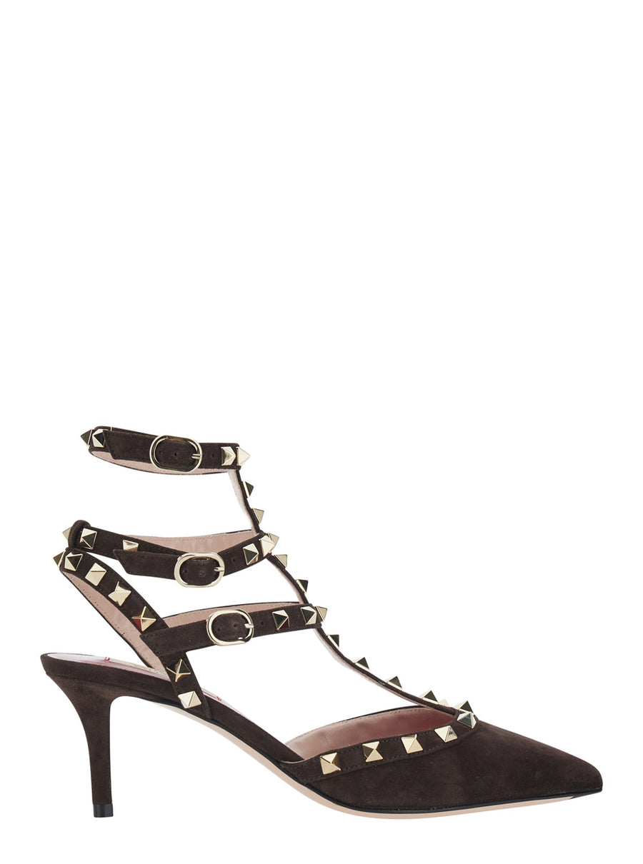 Pumps Rockstud Suede Brown