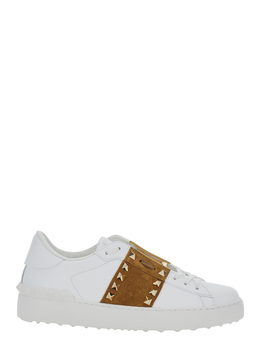 Sneakers Rockstud Untitled White Leather Calf Trainers