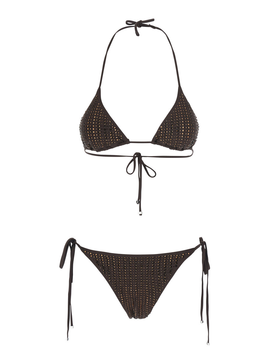 Bikini Triangle Brown Polyamide Swimwear