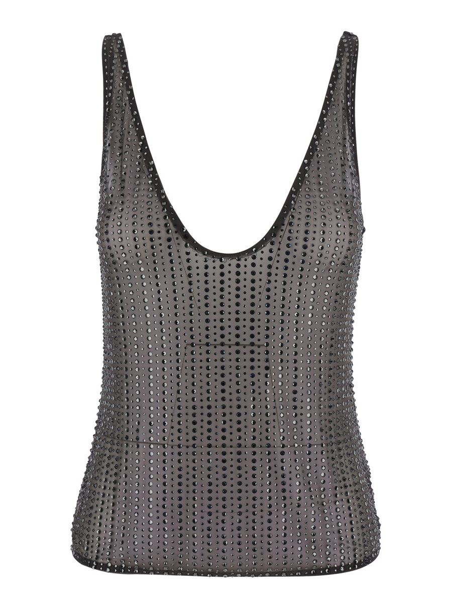 Top Crystal Grey Polyamide Tops
