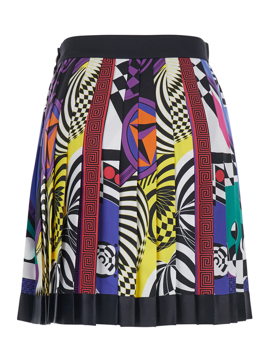Skirt With Twill Silk Scarf Multicolour
