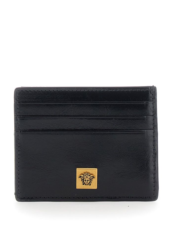 Flat Card Case Calf Leather Black Lamb Products