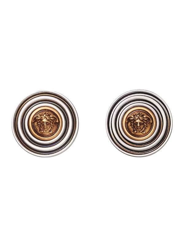 Hoop Earrings Medusa Head Metallic