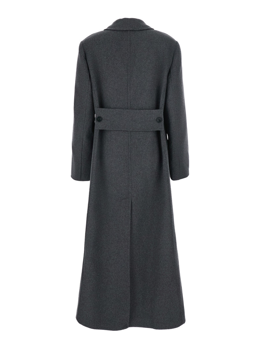 Overcoat Double-Faced Grey Wool-Cashmere Coat