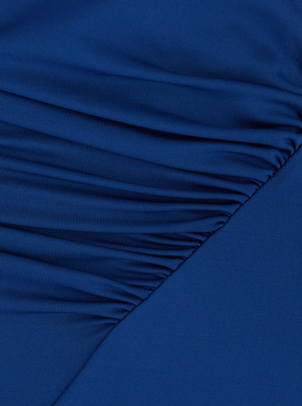 Cap Sleeve Dress With Hooded Sleeves And Blue Elastic Fabric For Women Blu Polyester Elastane Long