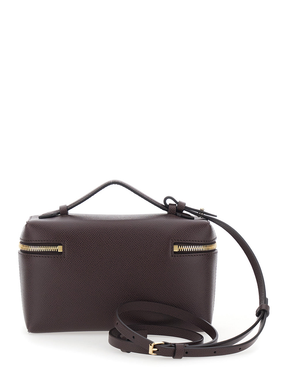 Bordeaux Crossbody Bag With Logo Lettering On The Front And Adjustable Removable Strap Leather For Women Calf