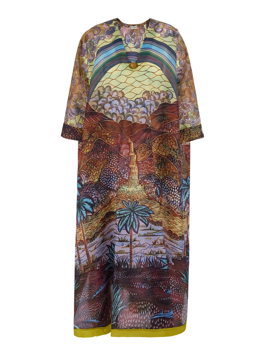 Kaftan Grand Papillon Multicolour Swimwear