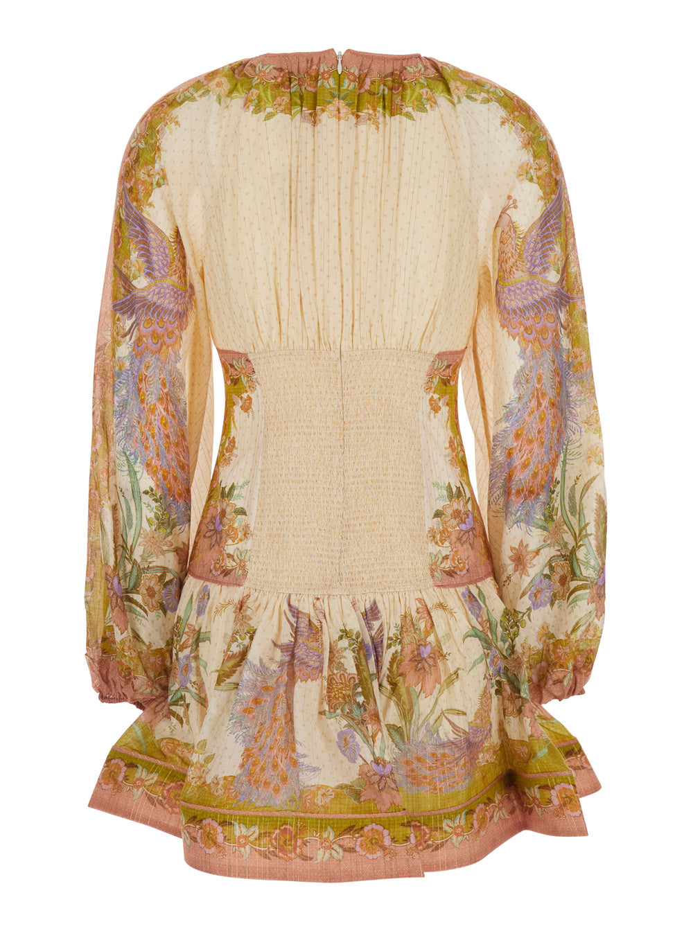 Indra Mini Dress With Silk And Multicolored Cotton Details For Women Metallised Fibre