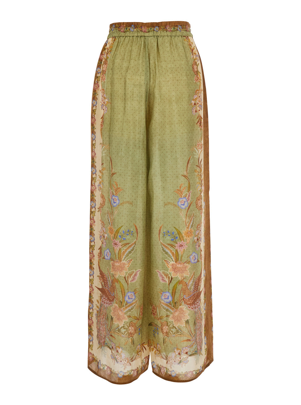 Indra Relaxed Pant With Fit Multicolor Silk For Women Trousers