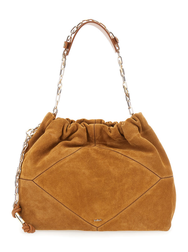 Shoulder Bag June Suede Beige