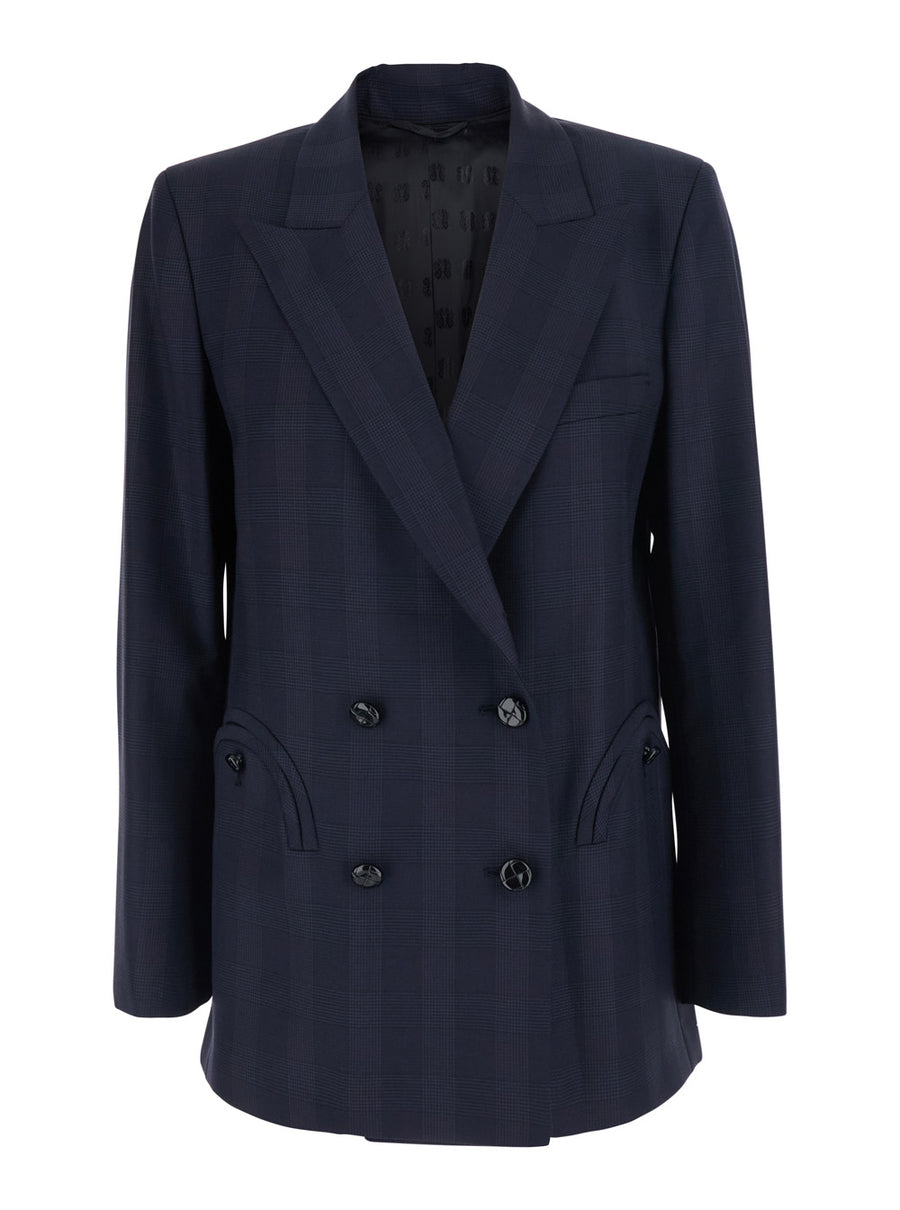 Jacket Aramis Blue Wool Virgin Blazers