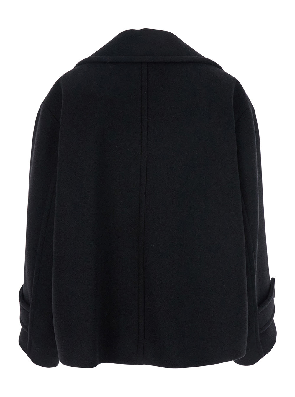 Ma96 Black Wool Polyamide Outerwear