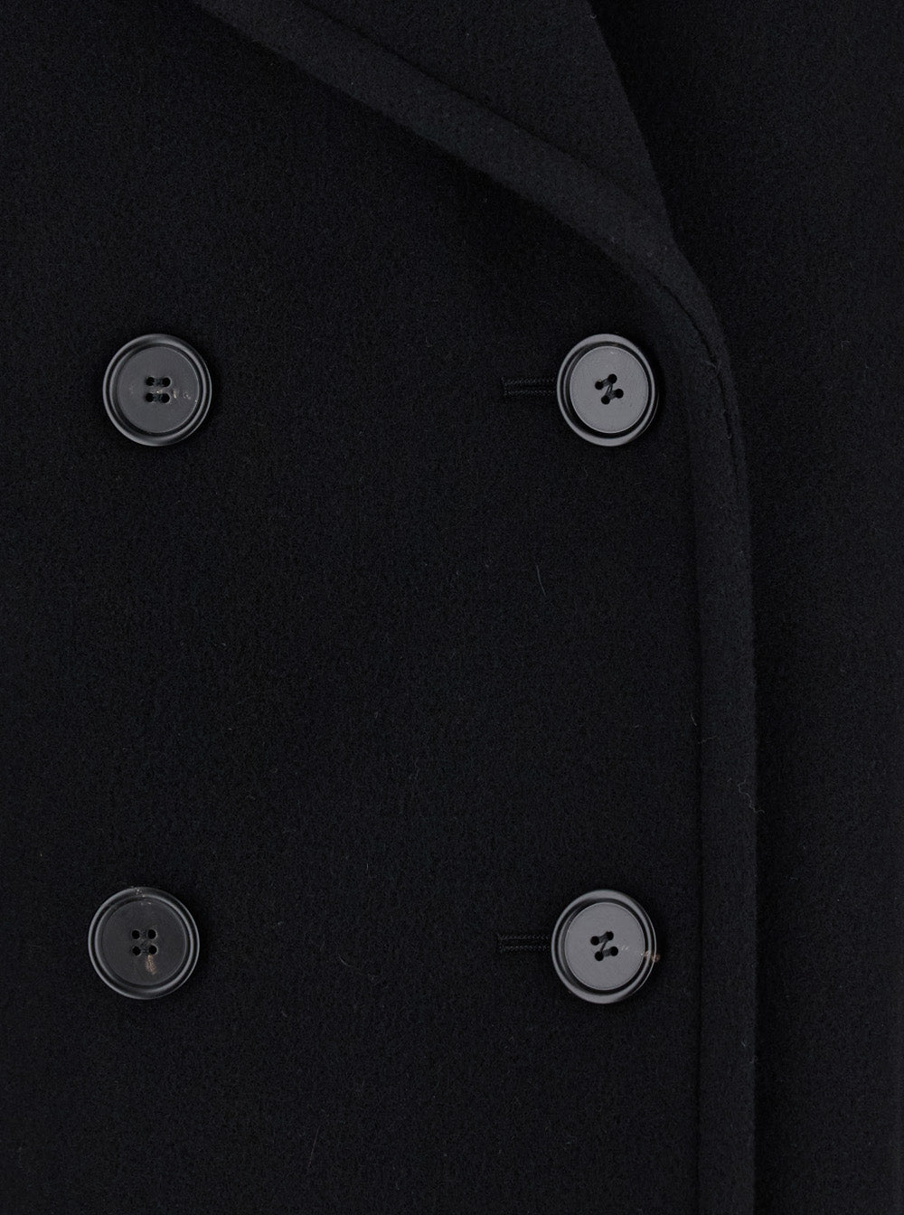 Ma96 Black Wool Polyamide Outerwear