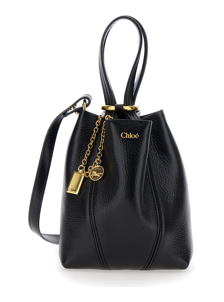 Shoulder Bag Spin Black Leather