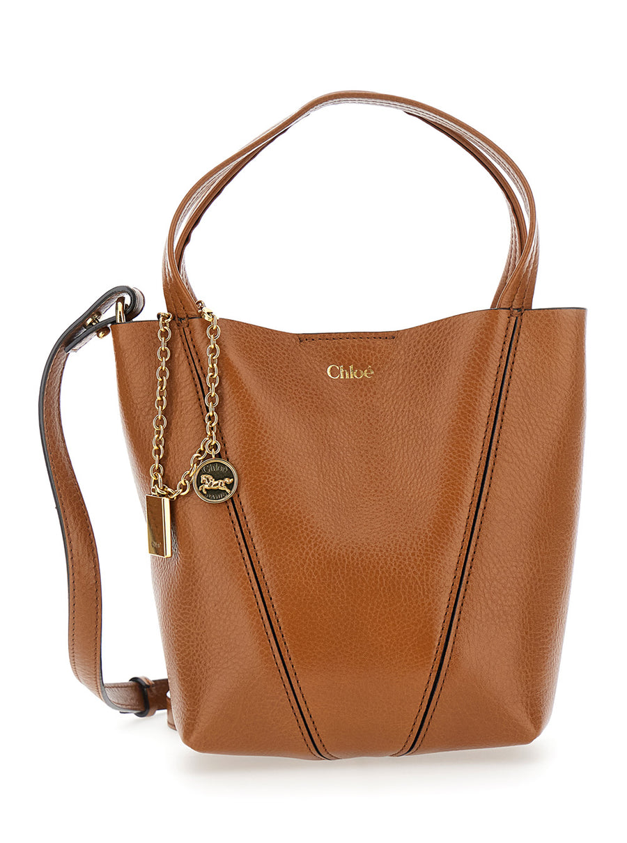 Shoulder Bag Spin Brown Leather